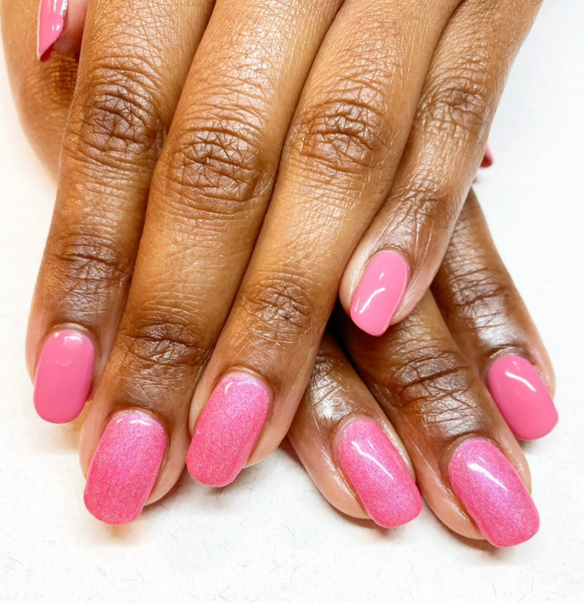 Pretty in pink spring nails